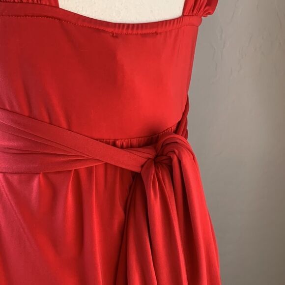 𝅺HALE Bob Red dress. Crisscross front. Ties in back. Low open back. Size small - Picture 6 of 13